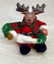Animated Moose Plush Singing Grandma Got Run Over By A Reindeer Christmas Tested