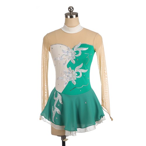 Ice Figure Skating Dress Women Girls Rhinestone Competition Performance Costumes - Picture 41 of 41