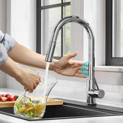 Oletto Contemporary Single-Handle Touch Kitchen Sink Faucet with Pull down Spray
