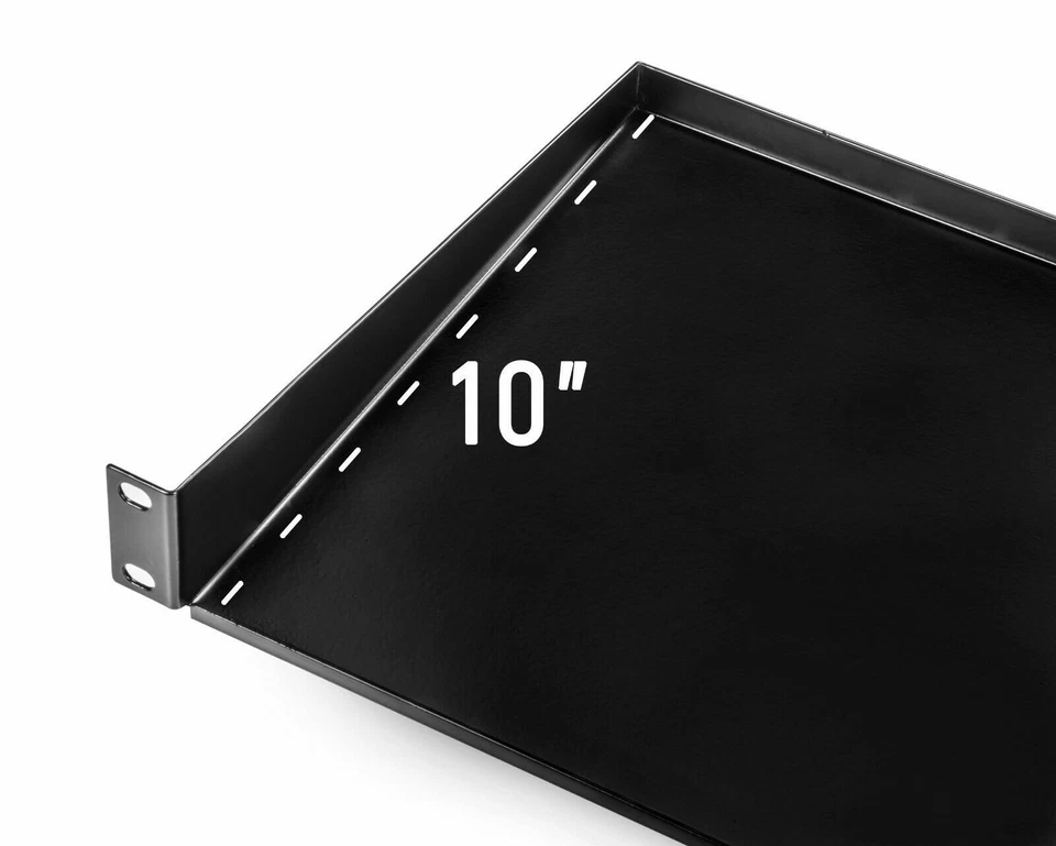 Bandeja de prateleira rack de metal espacial 2 OSP 1U 10" de profundidade para estojos de rack - Imagem 3 de 4