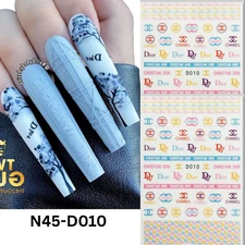 Nails 3D Sticker Multicolor color, Nail Art Sticker Acrylic, Dipping, Gel X, Gel