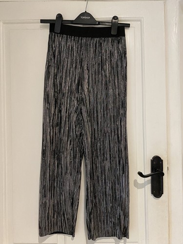 Silver Sparkly Culotte Pants - Size 