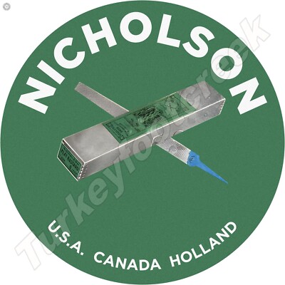 Nicholson Files Round Metal Sign 2 Sizes To Choose From | eBay