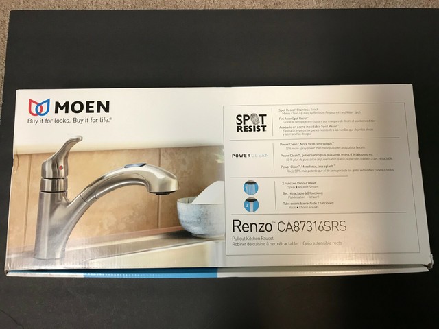Moen Ca87316srs Renzo Single Handle Pullout Kitchen Faucet
