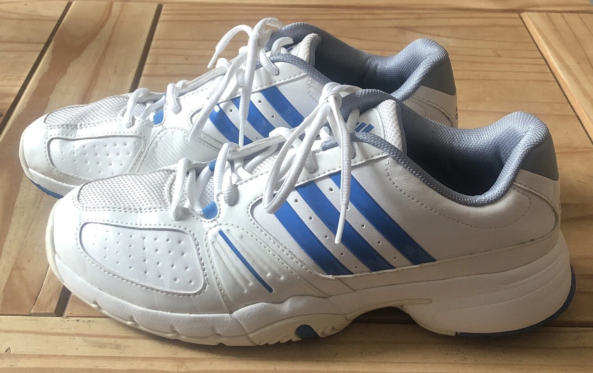 ADIDAS Barricade Team 2 Tennis Shoes White Blue Women UK Size 9.5 Worn Once eBay