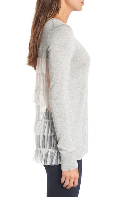 ジャケット・アウター Treat Girl's tulle frill jersey(gray) Girl's tulle frill jersey (gray)