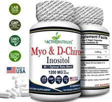 Myo-Inositol  D-Chiro Inositol - 40:1 Ratio Blend 120 Vegan Capsules