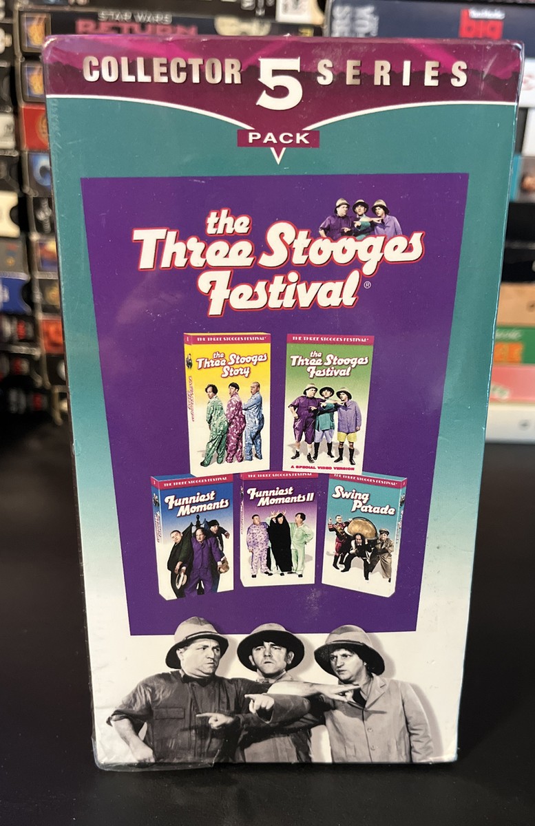 NEW Sealed The Three Stooges Festival Collector Series 5 Pack VHS