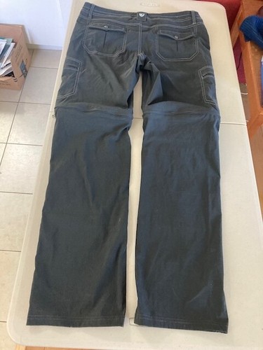 Kühl Convertible Outdoor Pants W Sz 12 R Nylon Unzip Leg for Shorts Graphite - Picture 3 of 15