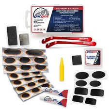 RocRide 36-PC Bike Inner Tube Repair Kit with Vulcanizing and Glueless Patches