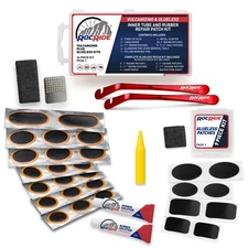 RocRide 36-PC Bike Inner Tube Repair Kit with Vulcanizing and Glueless Patches