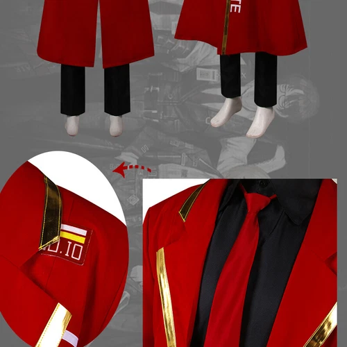 Halloween Anzug Limbus Company Cosplay Dante Durante Kostüm rote Uniform - Bild 6 von 8