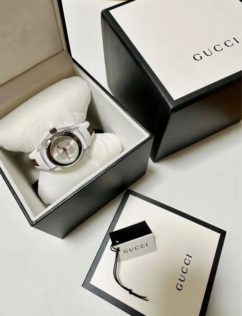 Authentique montre GUCCI GUCCI SYNC ceinture caoutchouc unisexe blanc pile morte du Japon