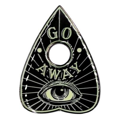 Kreepsville 666 Geh Weg Glow Planchette Ouija Brett Gothic Emaille Pin BEPGAG