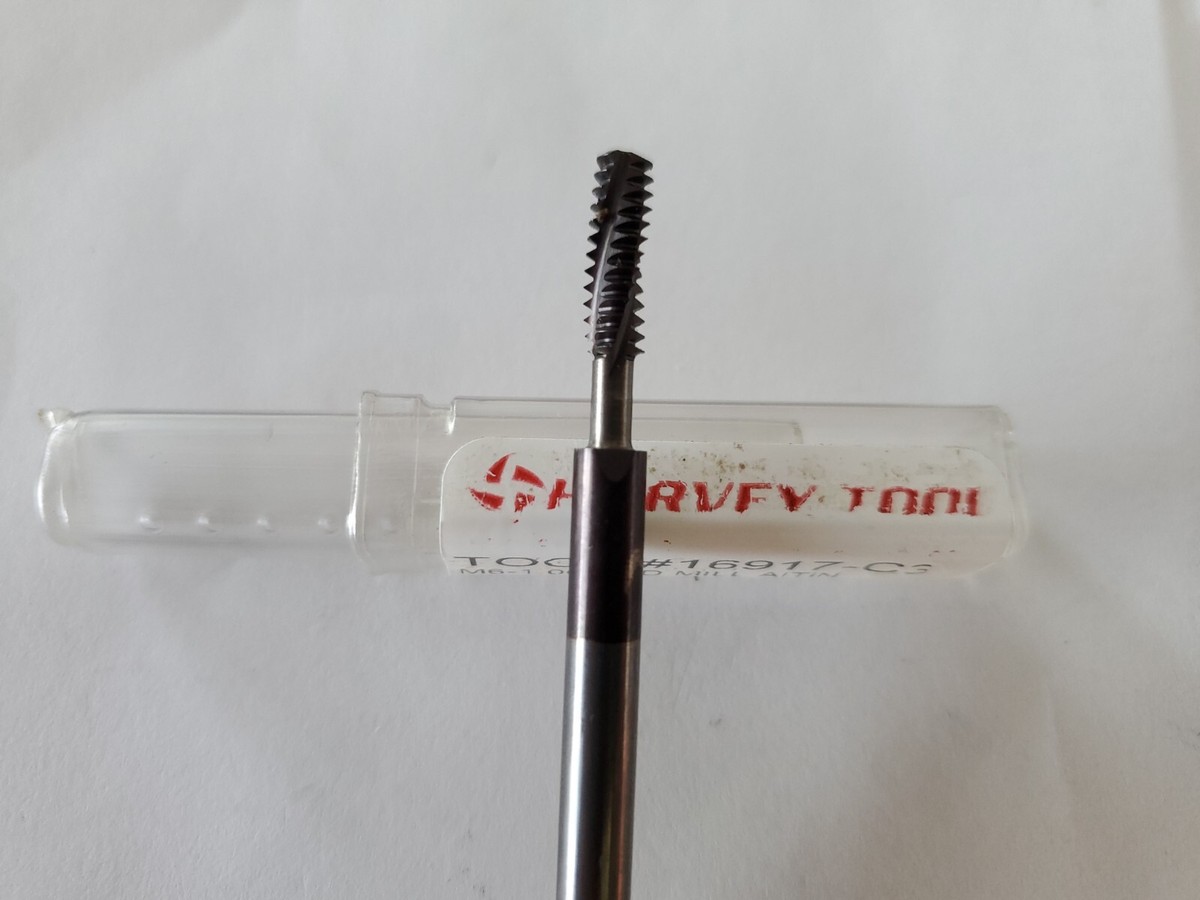 Harvey Tool Carbide Thread Mill M6-1.0( .17 Dia X.7 Depth) .187