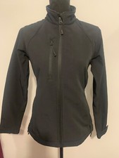 Jacket Russell Size M Black Long Sleeve Zip Polyester Blend Womens