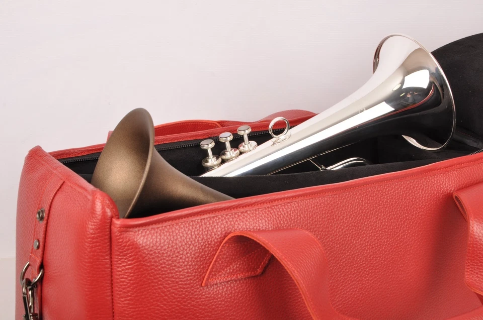 Двойная/тройная концертная сумка для трубы от MG Leather Work натуральная кожа - Изображение 2 из 4