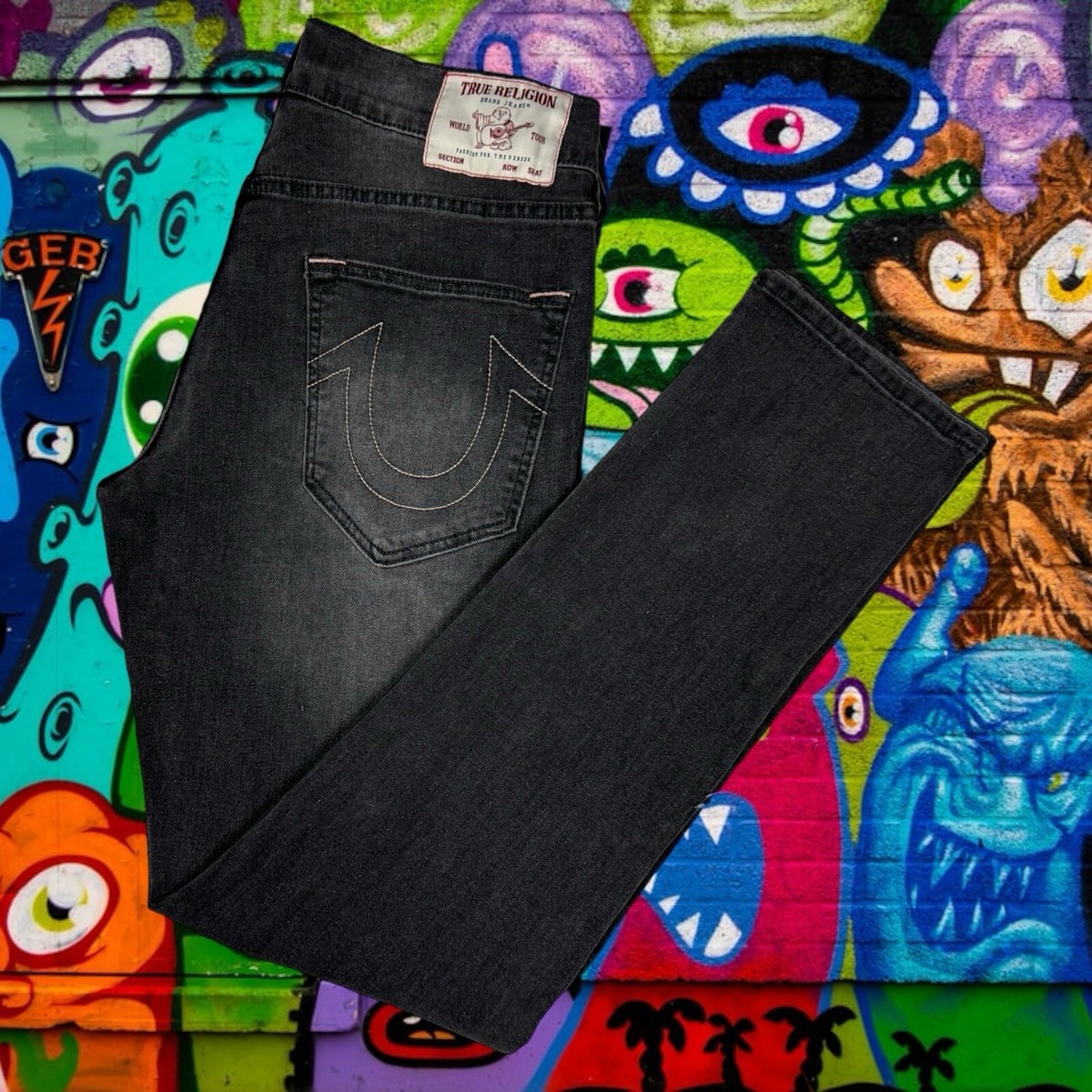 True Religion Jeans Mens Sz 31x32 Rocco Skinny Relaxed NF Pink