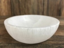 XL Selenita "Cargando" Cuenco Piedra Cristal Blanco Reiki CARGADO Curativa Limpieza