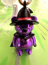 COACH HALLOWEEN WITCH BEAR WITH HAT KEY RING/BAG CHARM   BRAND NEW  PURPLE