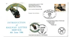 4/6/1986 UK GB Cover -Introduction of Railway Letter Service Nene Valley Railway