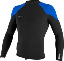 O'NEILL 2/1.5mm REACTOR Men's Neoprene Top -BLK/OCEAN/DGLO Size Small  LAST ONE
