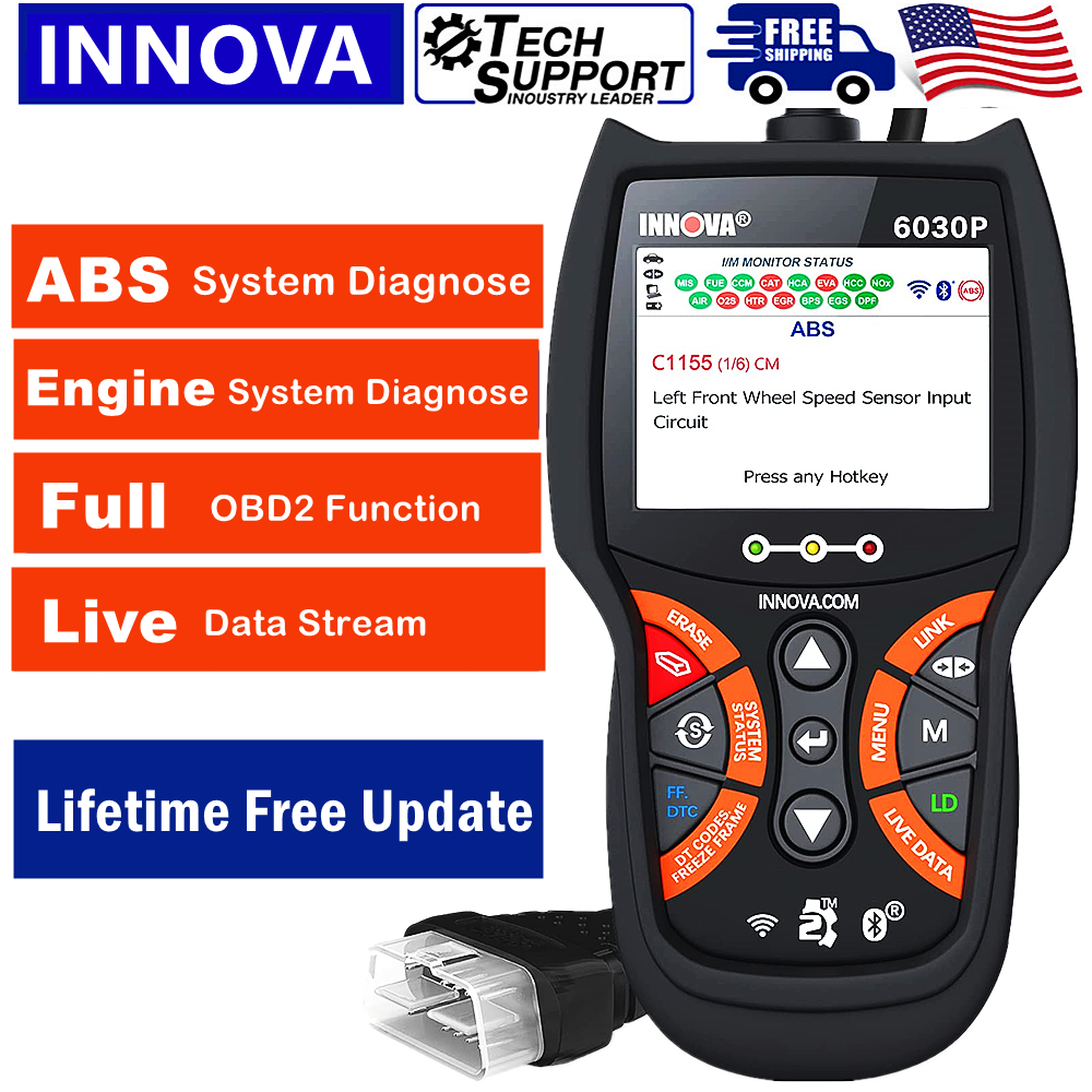 Auto OBD2 Scanner INNOVA 6030P ABS Engine Code Reader Bluetooth