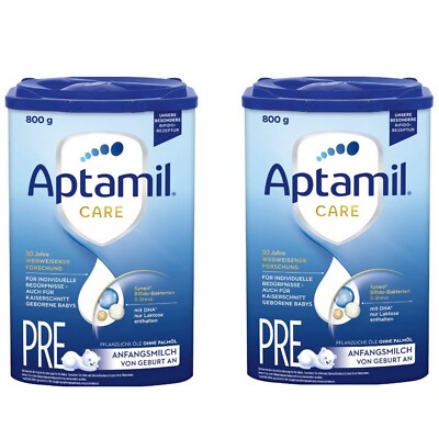 2x 800g APTAMIL CARE PRE Anfangsmilch von Geburt an Pulver Babymilch Babynahrung
