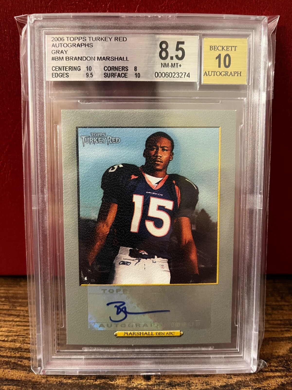 Brandon Marshall Topps Turkey Red Autograph Gray #TRABM Base