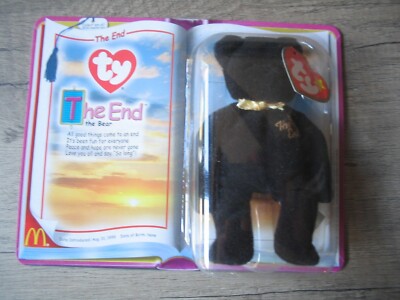 TY The End the Bear McDonalds TY The End Teenie Beanie Baby 1999/2000 Rare 