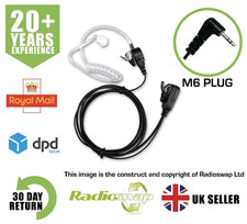 COVERT EARPIECE WITH MIC & PTT FITS MOTOROLA TLKR T60 T61 T62 TWO WAY RADIO