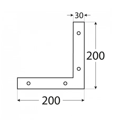 Ángulo de mueble ángulo de esquina plano ángulo de acero para atornillar conector conexión - Imagen 3 de 13