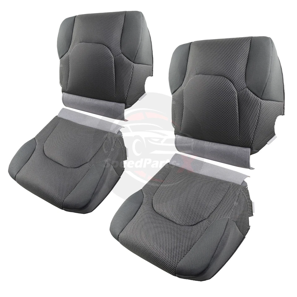 For 2005-2019 Nissan Frontier Driver & Passenger Bottom Leather Seat Cover Gray Foto 2 de 4