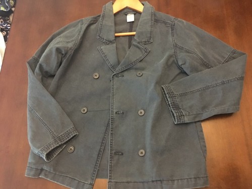 Gymboree EUC double breasted jacket sports coat sportscoat cotton 10 12 10-12  - Picture 3 of 4