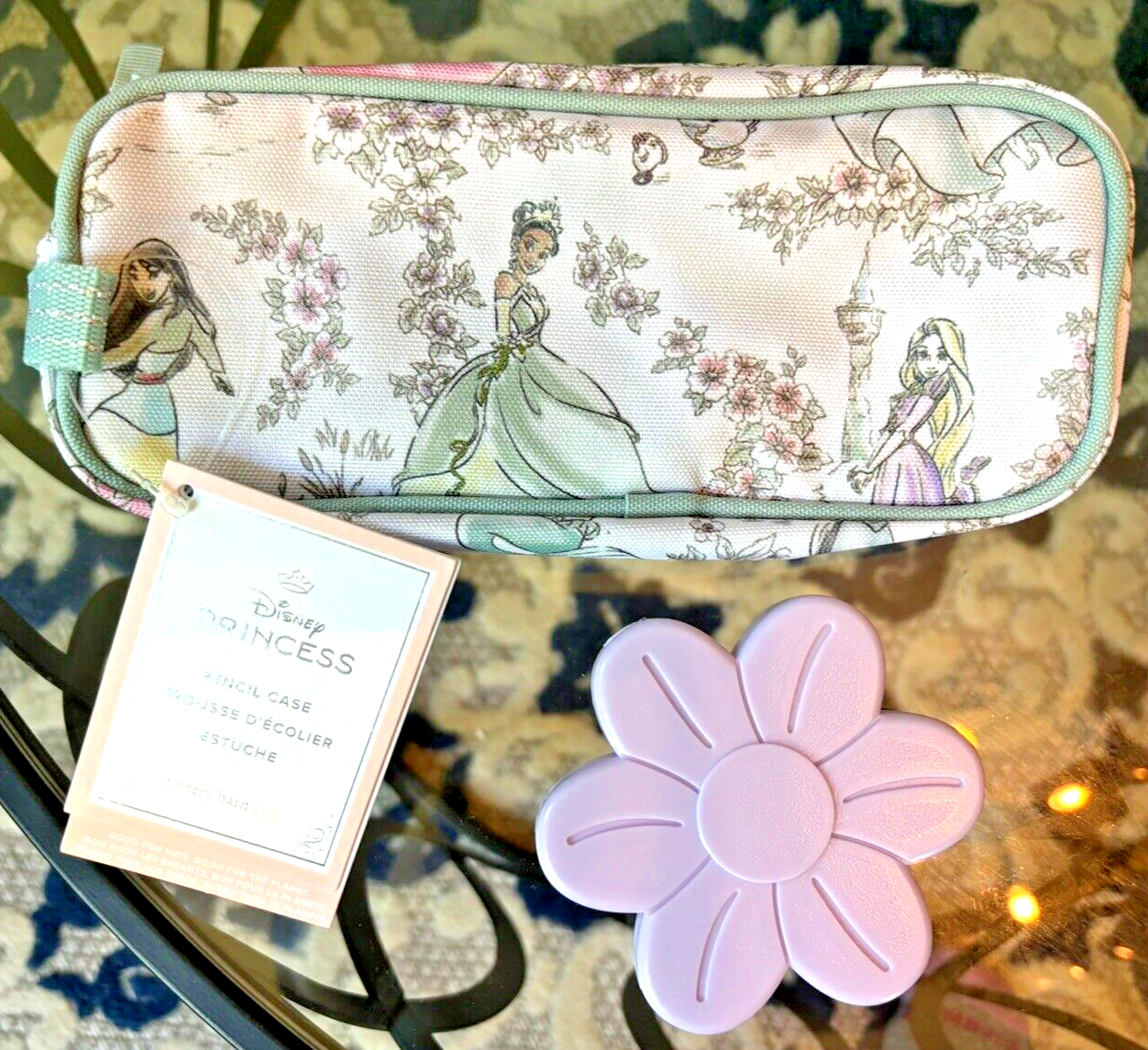 PONY CUSTODIA scuola ceramica fienile principessa matita Cenerentola Belle Disney castello + borsa.