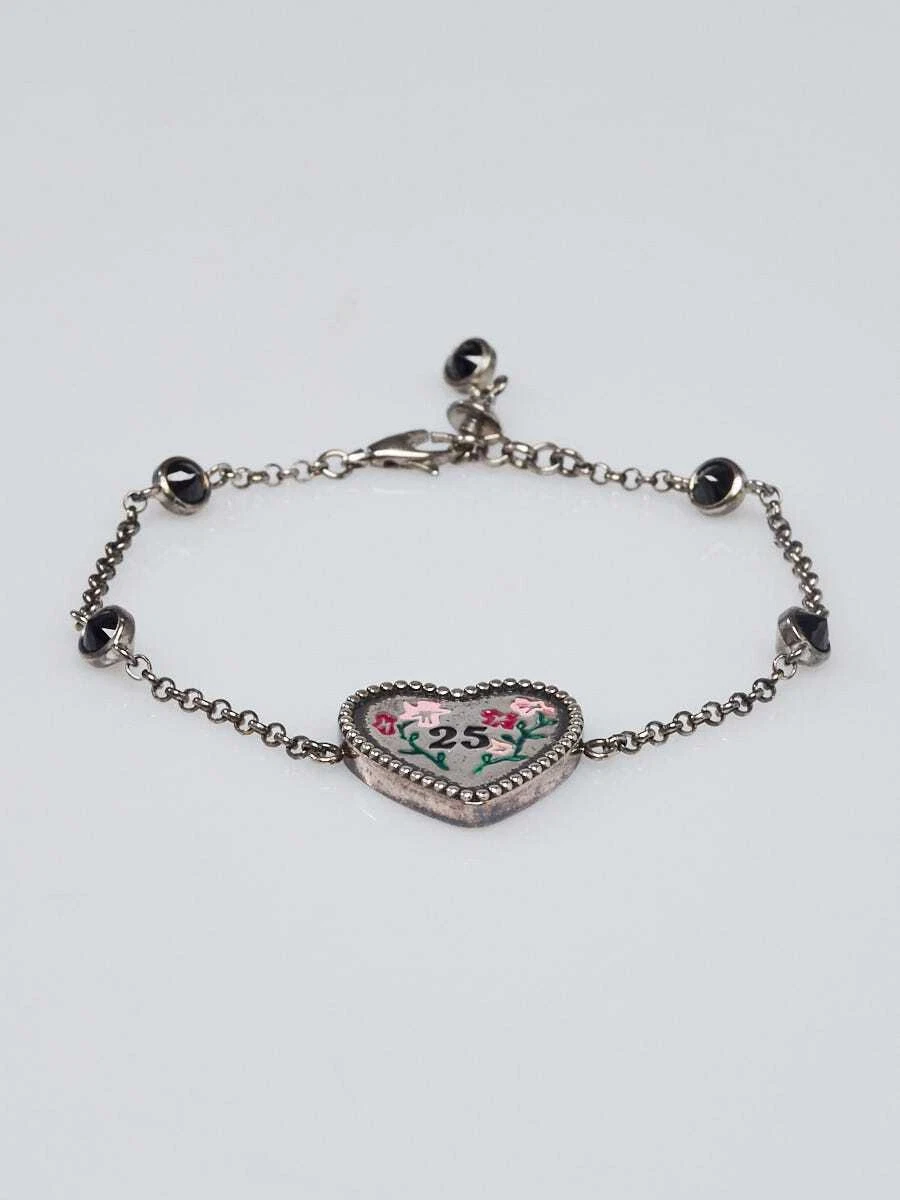 Bracelet cœur Gucci argent métal bosco & ours