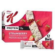Strawberry Chewy Protein Meal Bars 12g Protein Snack Bars 19 oz Pack of 12