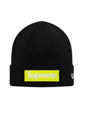 Supreme Box Logo Beanie Black FW17 Neon Volt