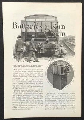 Drumm Battery Train 1931 pictorial Dublin to Bray Irish Electric