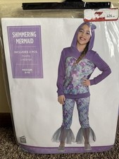 Shimmering Mermaid Costume Halloween Party Dress Up Cosplay New Child Medium