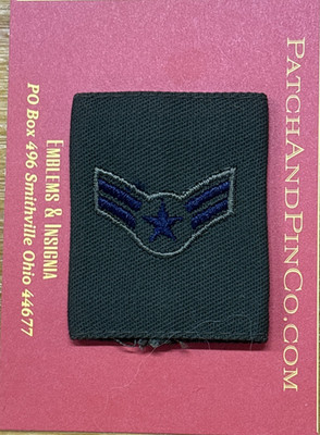 USAF Air Force Gortex Jacket Rank Tab Patch Blue OD Green Airman First Class A1C