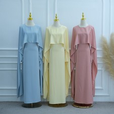 Luxury Muslim Women Abaya Pearl-Beaded Kaftan Robe Islamic Turkey Outfits Dress
