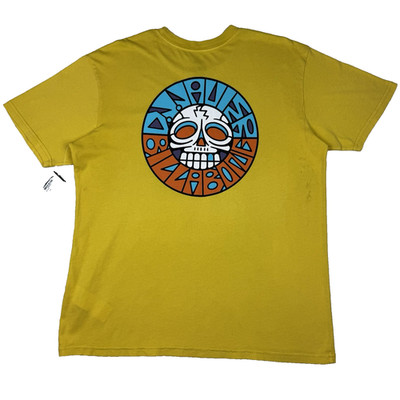 Billabong Gallery T Shirt Mens Large Yellow Skull Break the Cycle D J Javier
