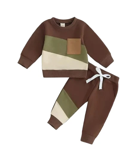 Baby Boy Chocolate Clothes Winter Outfits Long Sleeve Contrast Color Pullover
Opens in a new window