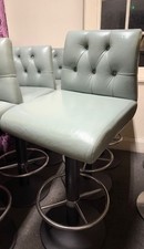 Bar Stools Leather with Backrest Height Adjustable, Pub Chair