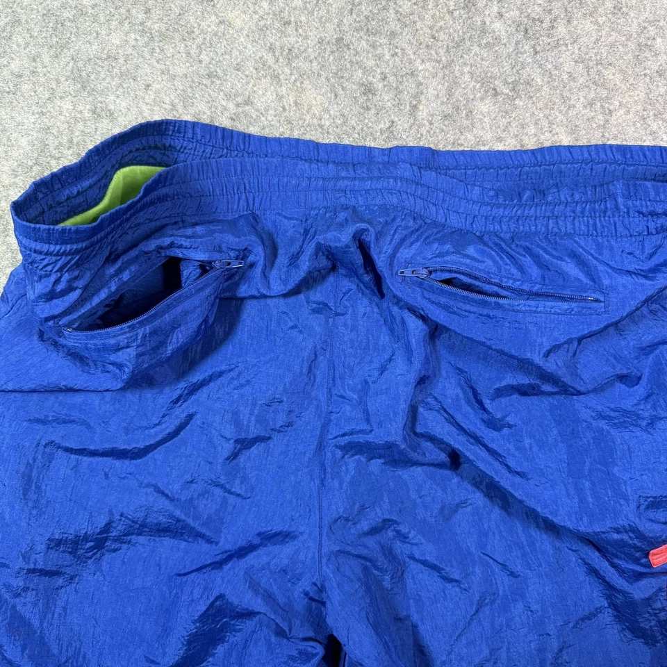 Adidas Original Trifolio Retro Track Pant Men's Sz Fits W42xL32 Blue Neon Green - Image 4 of 4