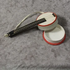 Fabulous! Antique Doll Sized German Dresden Candy Container Banjo!