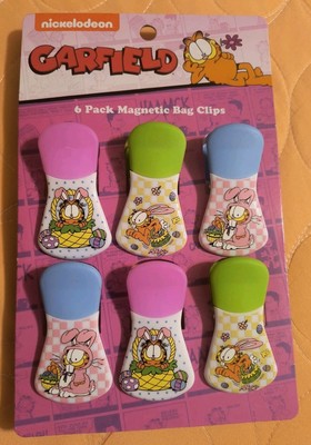 Nickelodeon GARFIELD EASTER Colorful 6 Pack Magnetic Bag Clips NEW! Free Ship!