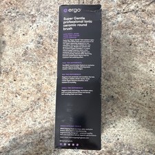 Ergo Super Gentle Ionic Ceramic Round Brush Black Non-slip Antistatic 2 1/2 inch