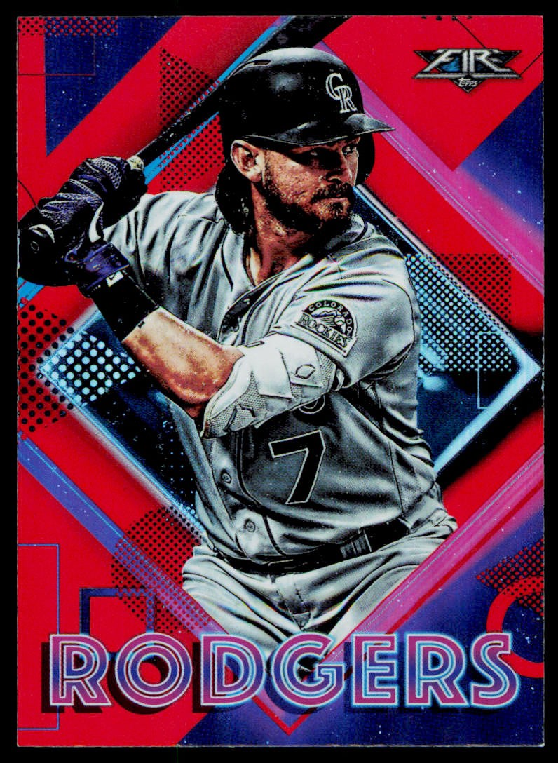 2020 Topps Fire Brendan Rodgers 178 Flame Colorado Rockies
